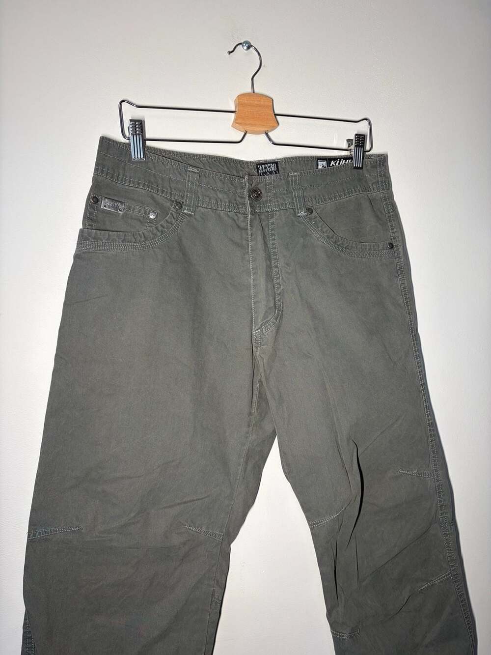 KÜHL Revolvr Vintage Patina Dye Hiking Pants Men's 31x30 Grey-Green